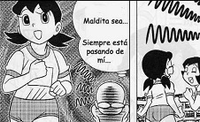 Shizuka en un cómic xxx de doraemon