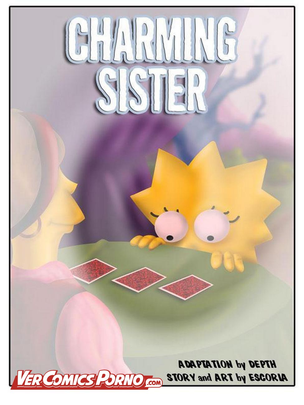 Los Simpsons Lisa y Maggie teniendo una aventura lésbica