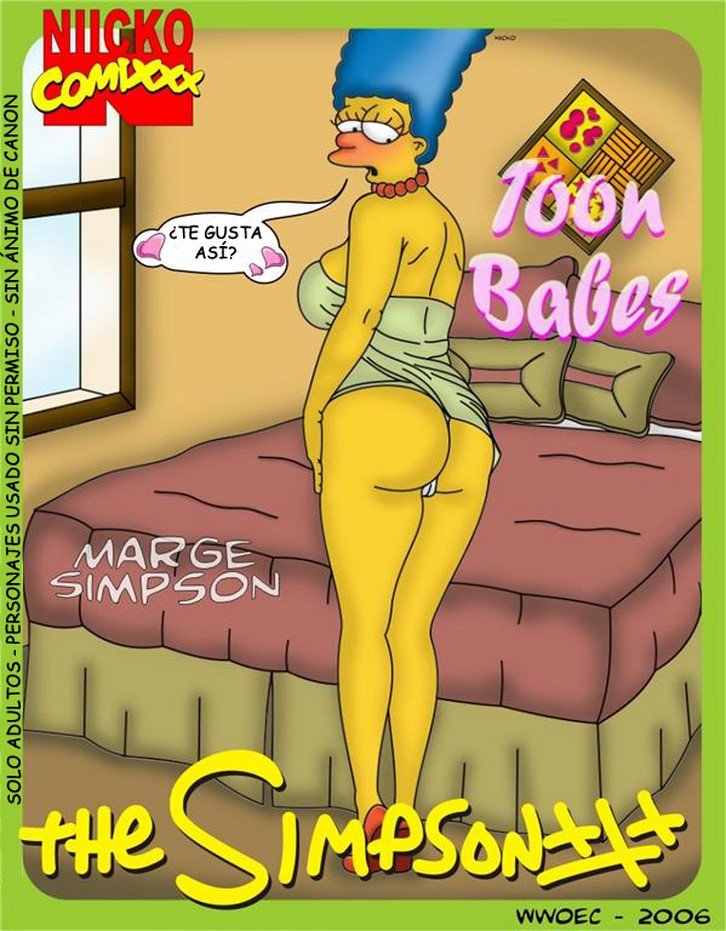 Sexo con Marge y Bart Simpson en un comic de incesto 